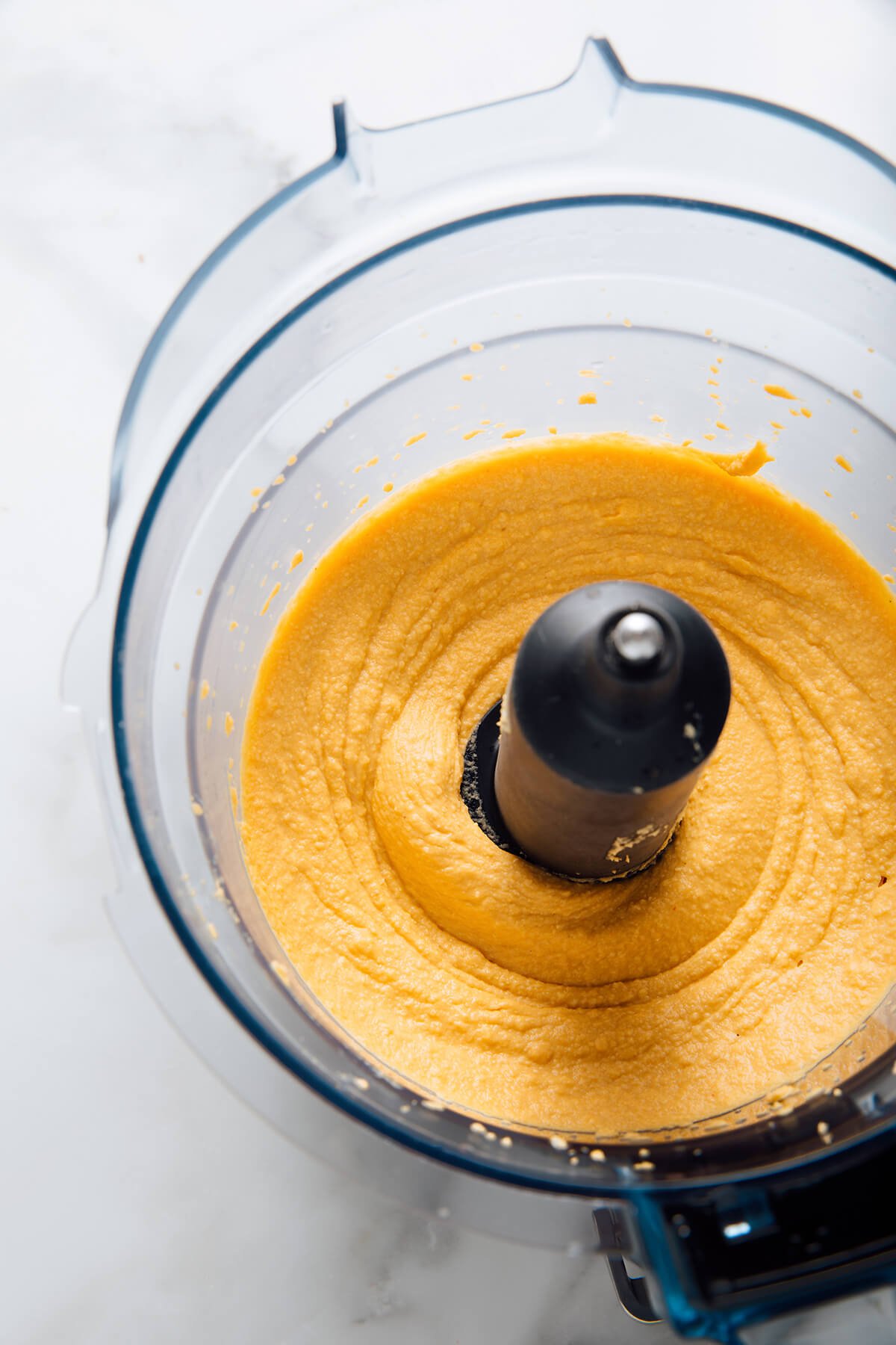 sweet potato hummus in food processor