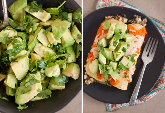 avocado and cilantro on enchiladas avocado and cilantro on enchiladas