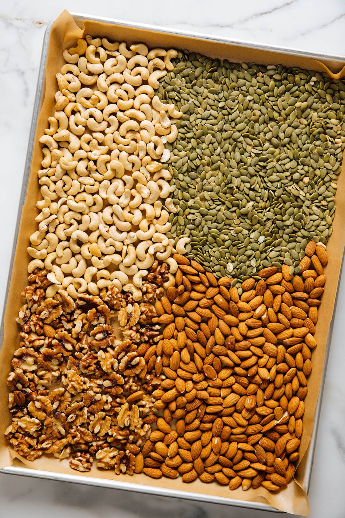 mixed nuts before roasting