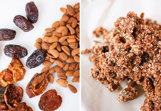 dates, almonds and apricots