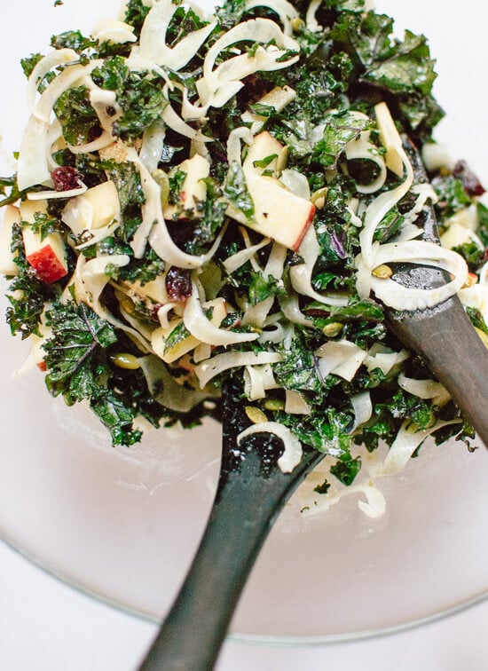 Fennel, apple and kale salad