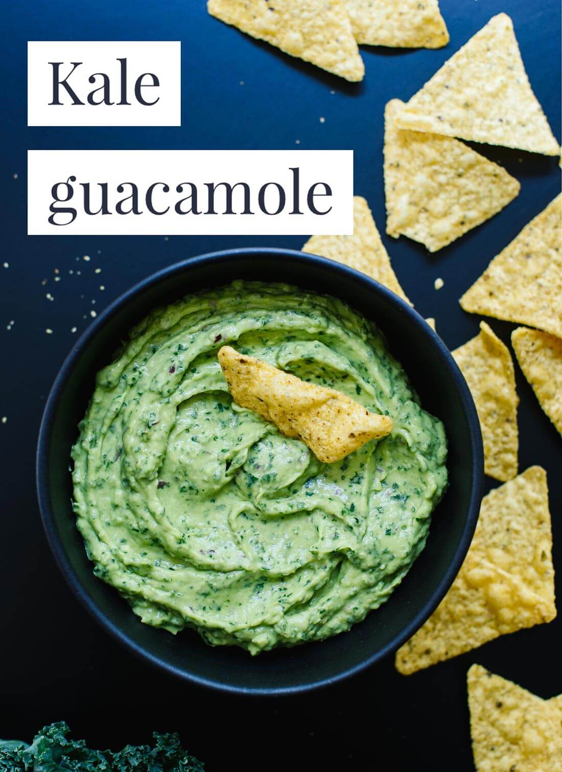 This kale guacamole recipe is delicious, nutritious and so easy to make! cookieandkate.com