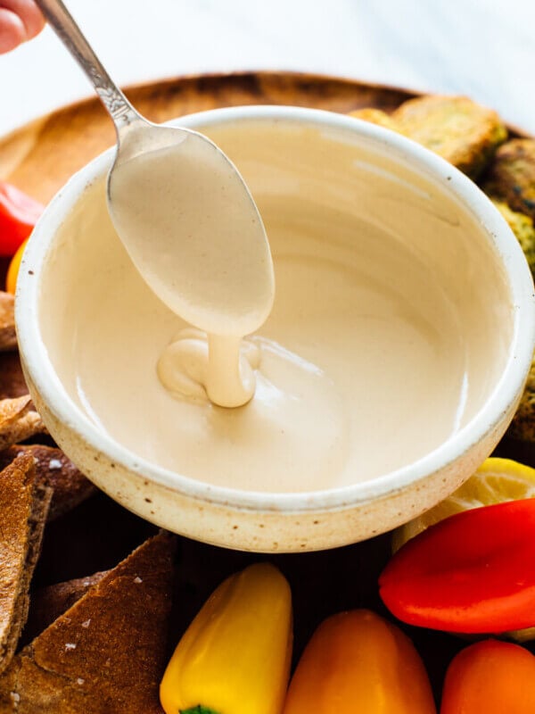 creamy tahini sauce drizzle