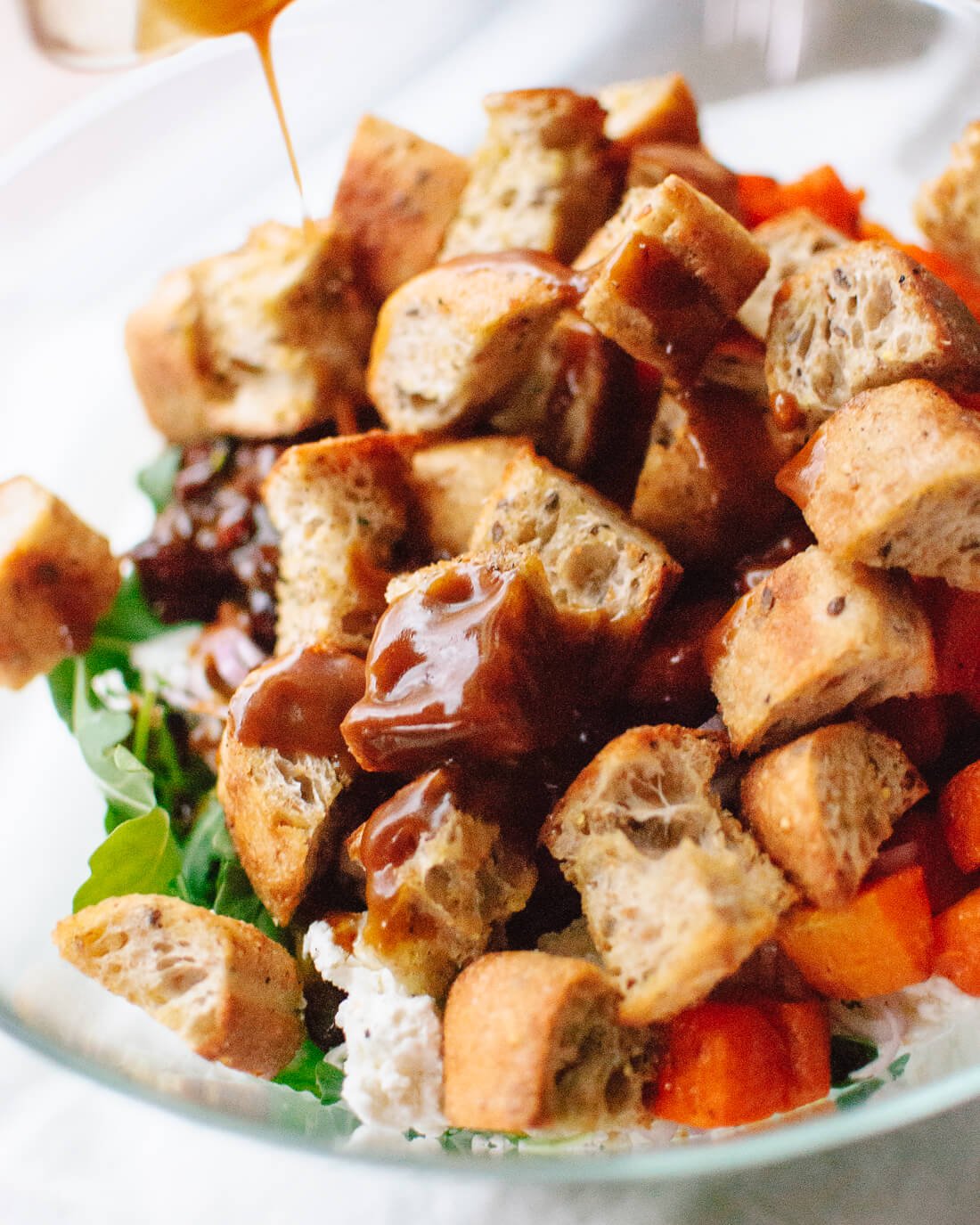 Balsamic kale panzanella