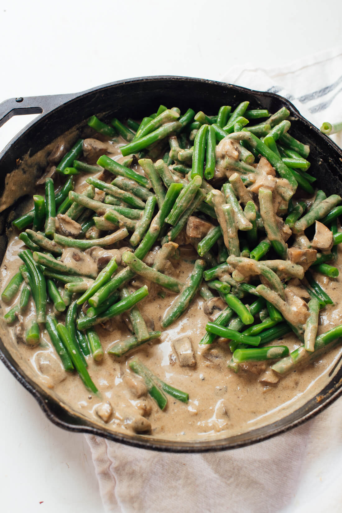 Green bean mushroom mixture