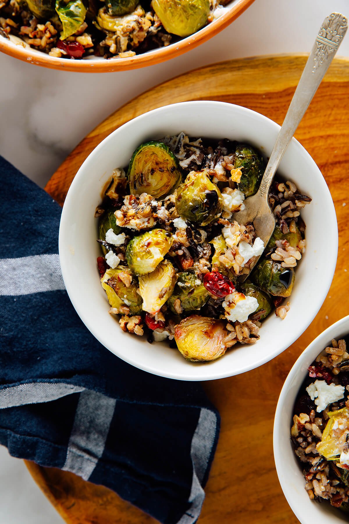 vegetarian brussels sprouts dinner