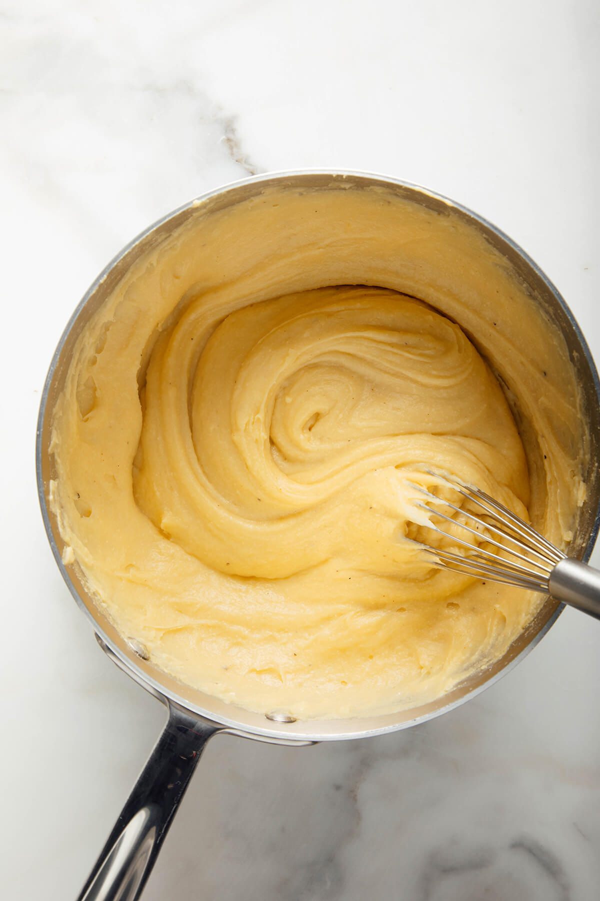 chickpea batter after resting
